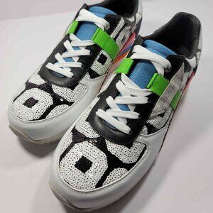 Dolce & Gabbana Multicolor Sequin And Leather Low Top Sneakers